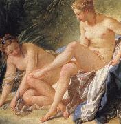 Francois Boucher Diana at the Bath(detail) Spain oil painting reproduction